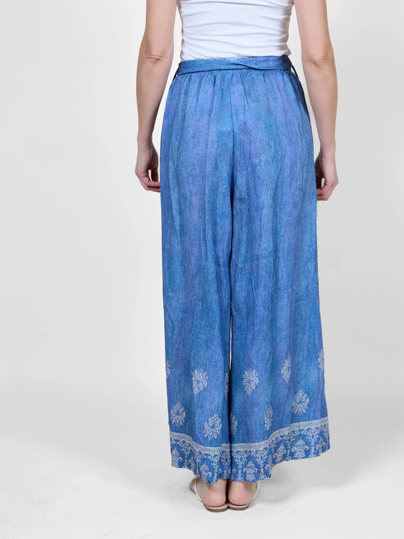 Pull on Border Print Pant