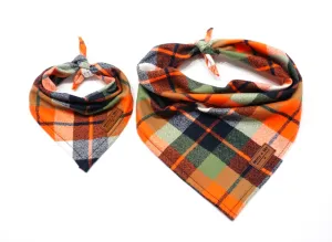 Pumpkin Flannel Plaid - Pet Bandana