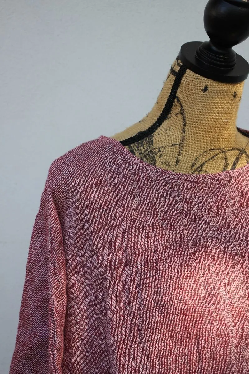 Pure Italian Linen Positano Red Top