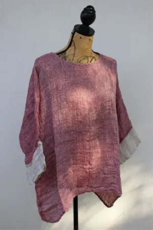 Pure Italian Linen Positano Red Top
