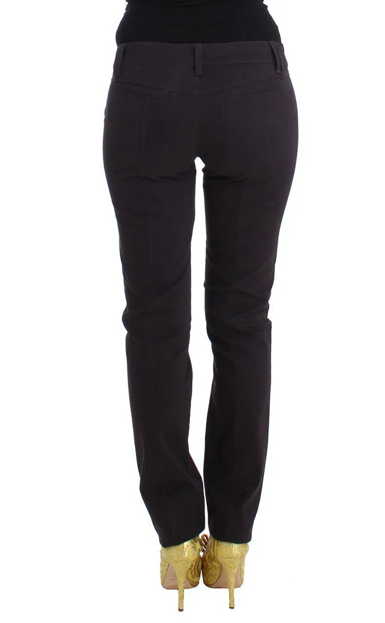 Purple cotton dress pants