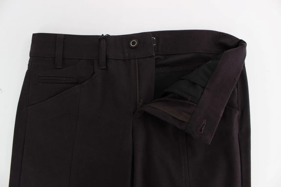 Purple cotton dress pants
