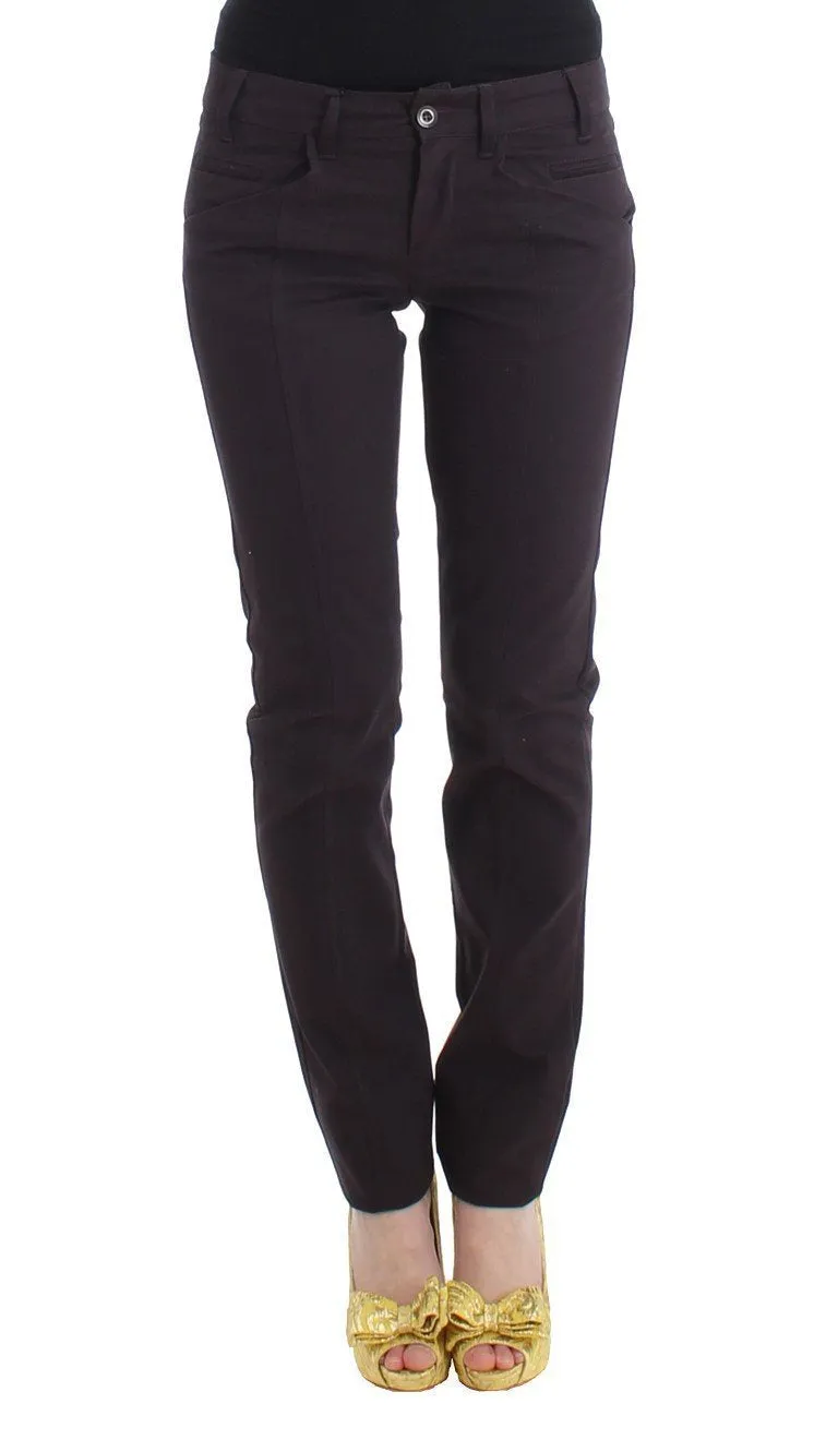 Purple cotton dress pants