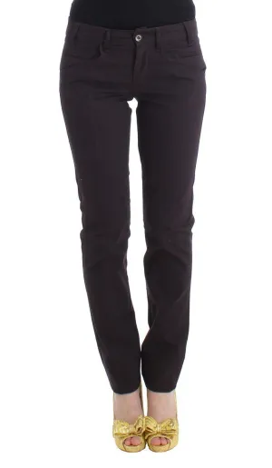 Purple cotton dress pants