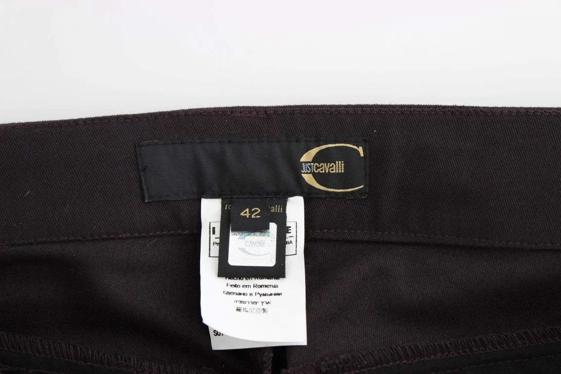 Purple cotton dress pants