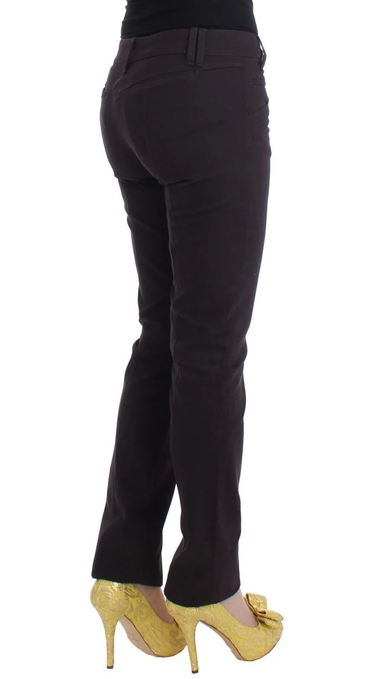 Purple cotton dress pants