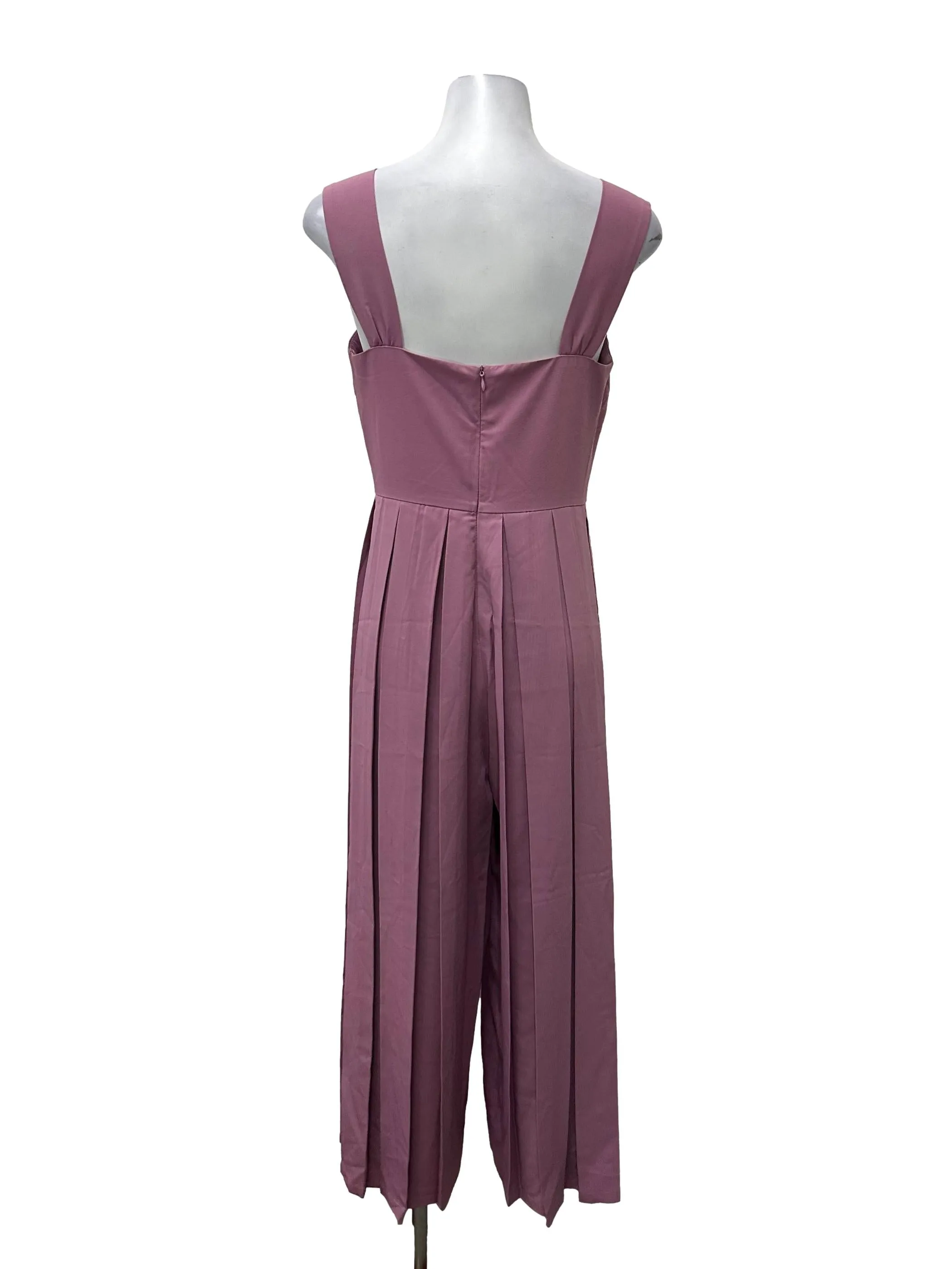 Purple Pleated Jumpsuit