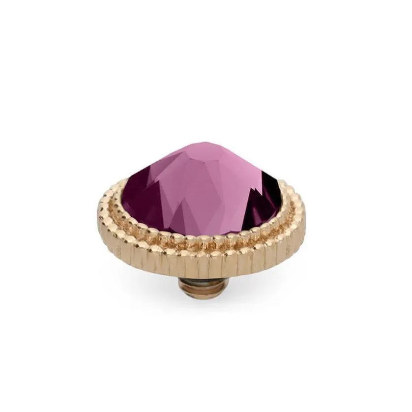 Qudo Fabero 10mm Gold Topper - Amethyst