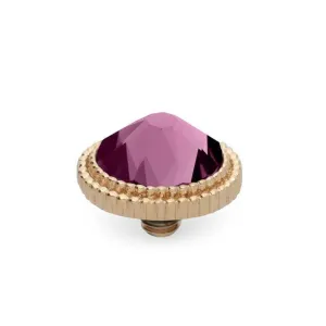 Qudo Fabero 10mm Gold Topper - Amethyst