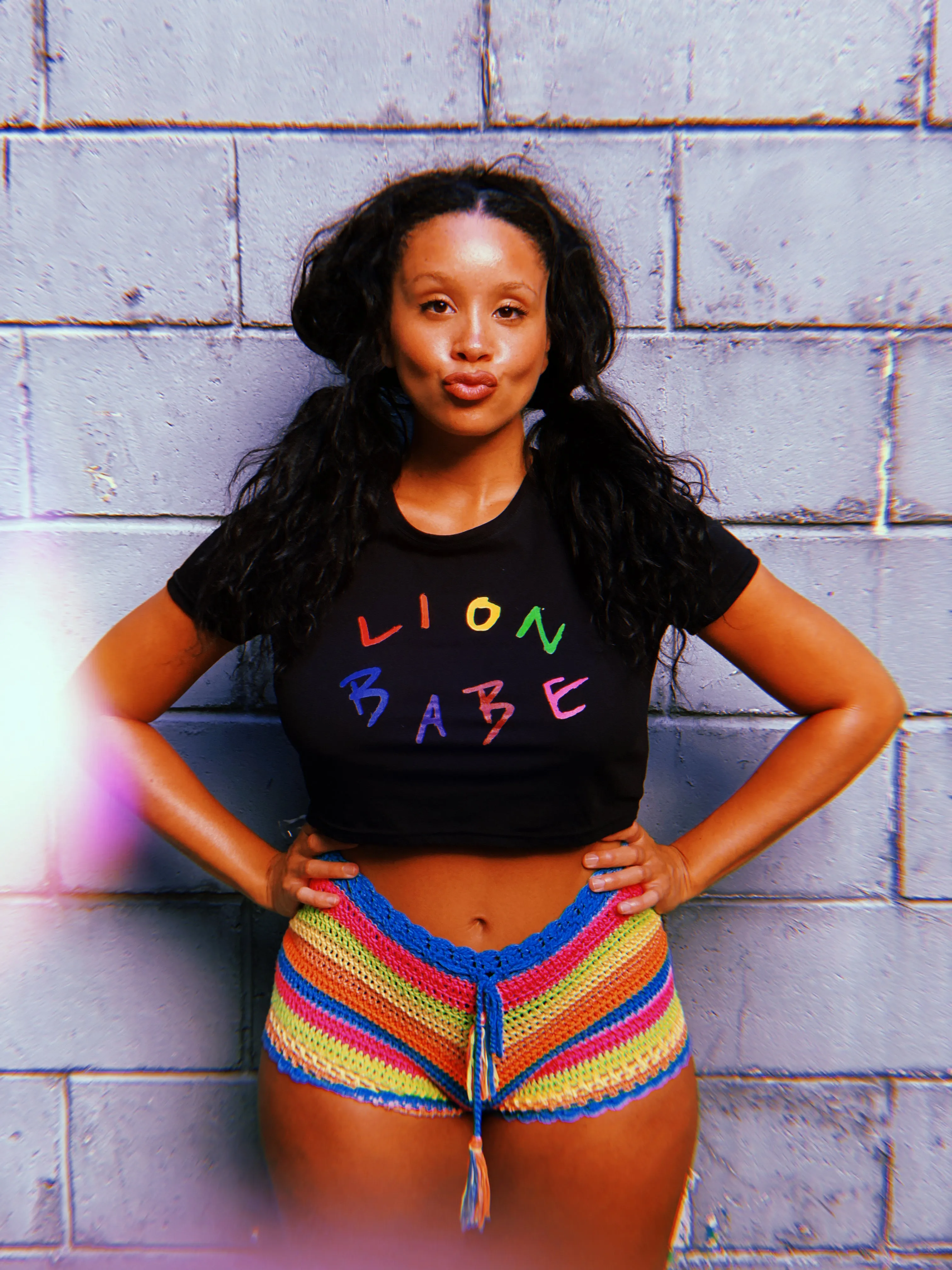 "Rainbow" LION BABE Crop Top