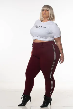 RACER STRIPE PANTS | CURVY |