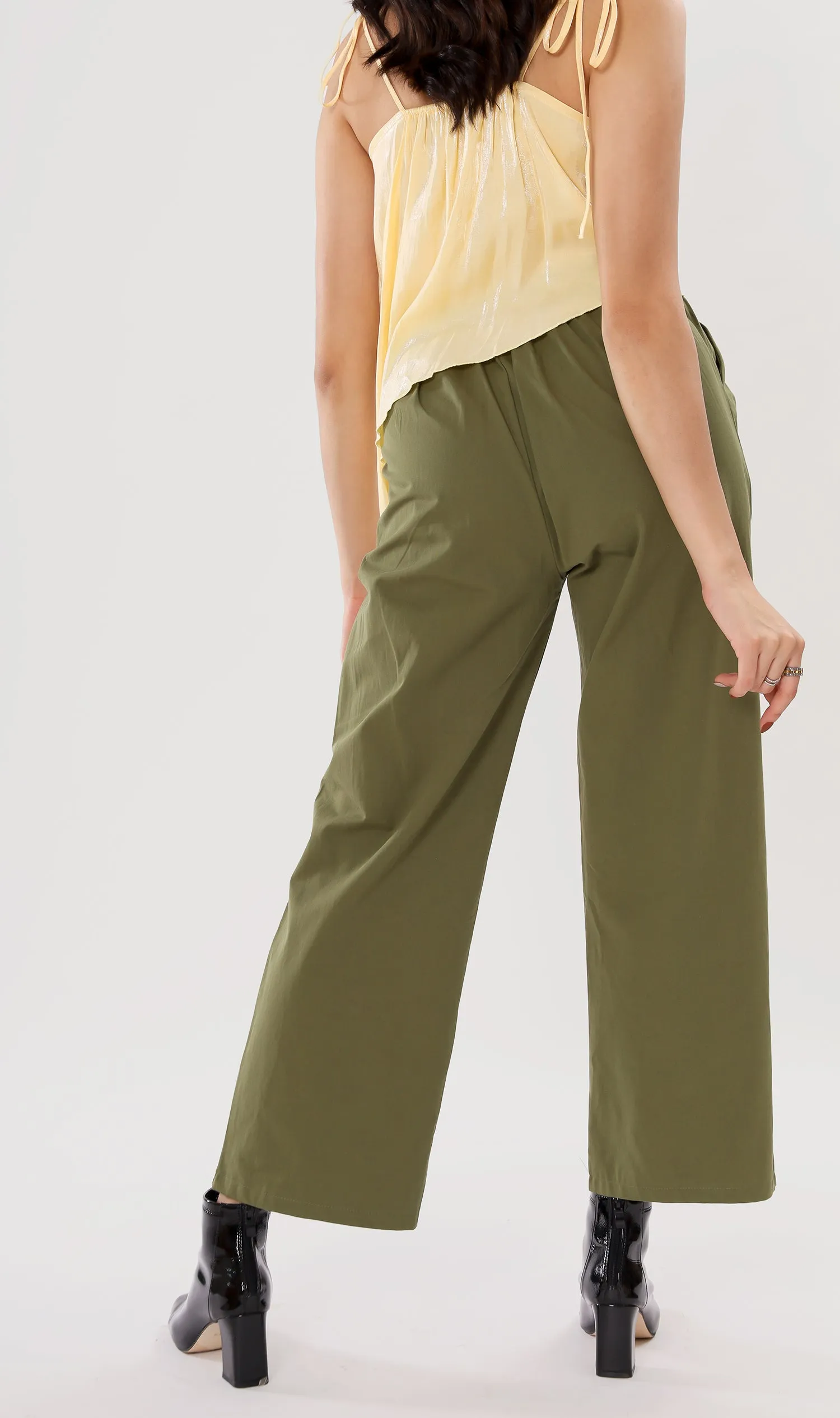 RAI Wide-Leg Pants (Army Green)