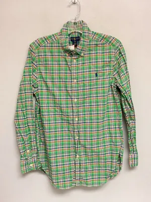 Ralph Lauren Size 16 Green Plaid Cotton Big Boys Shirts & Polos