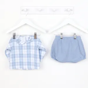 Rapife Boys Blue Check Top & Jam Pants