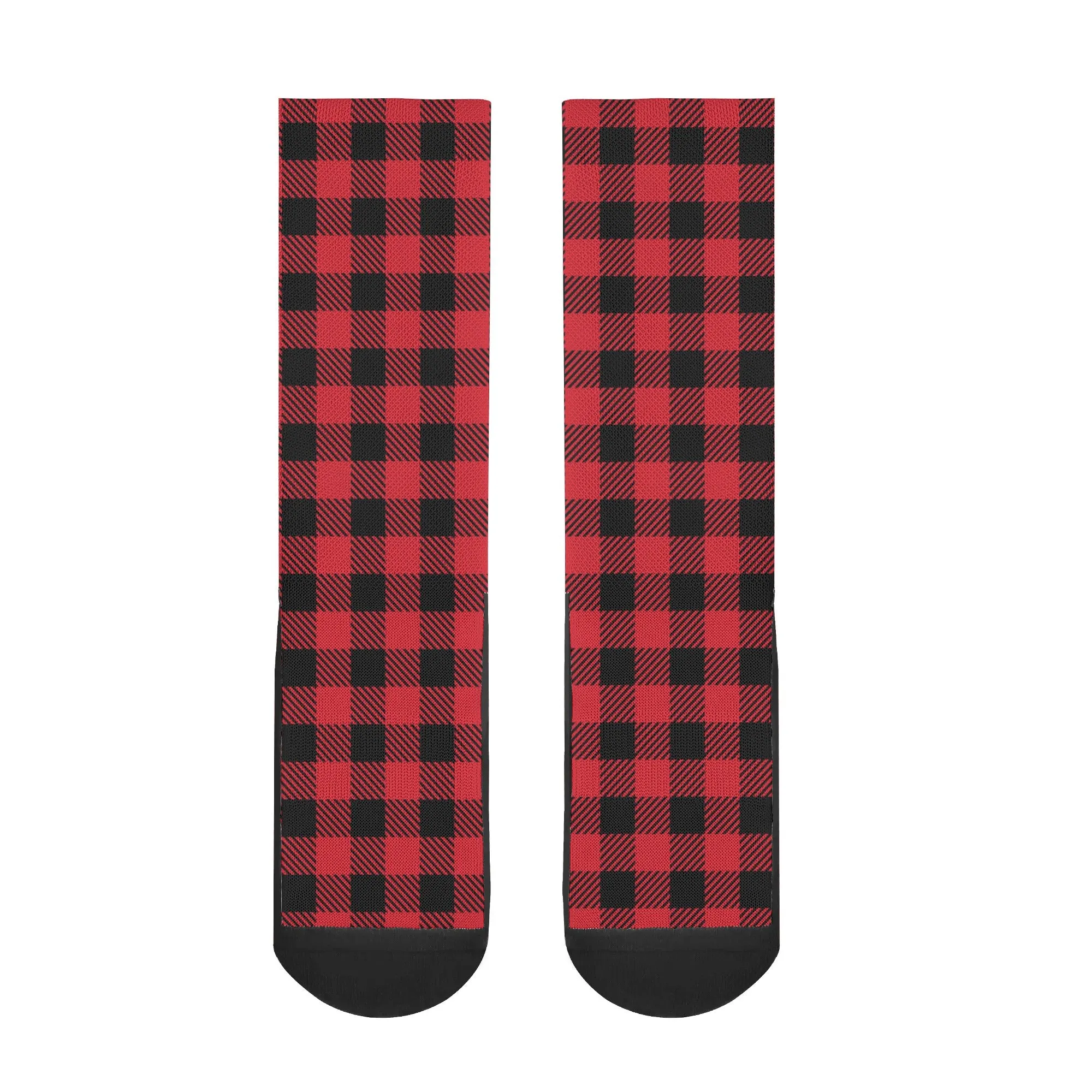 Red Buffalo Plaid Crew Socks
