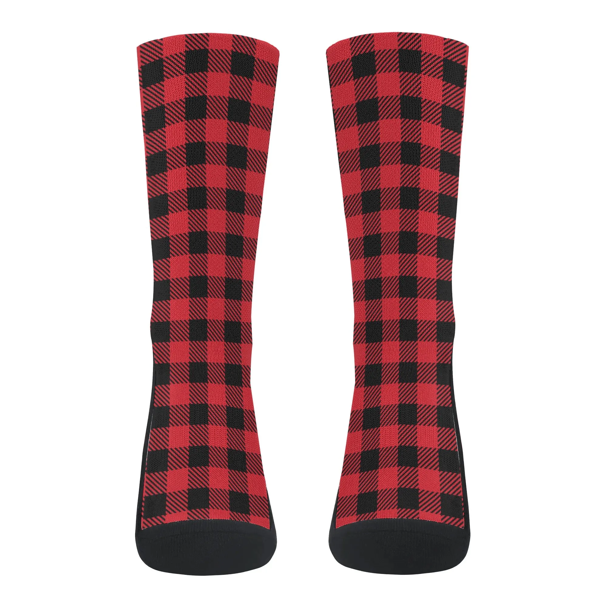 Red Buffalo Plaid Crew Socks