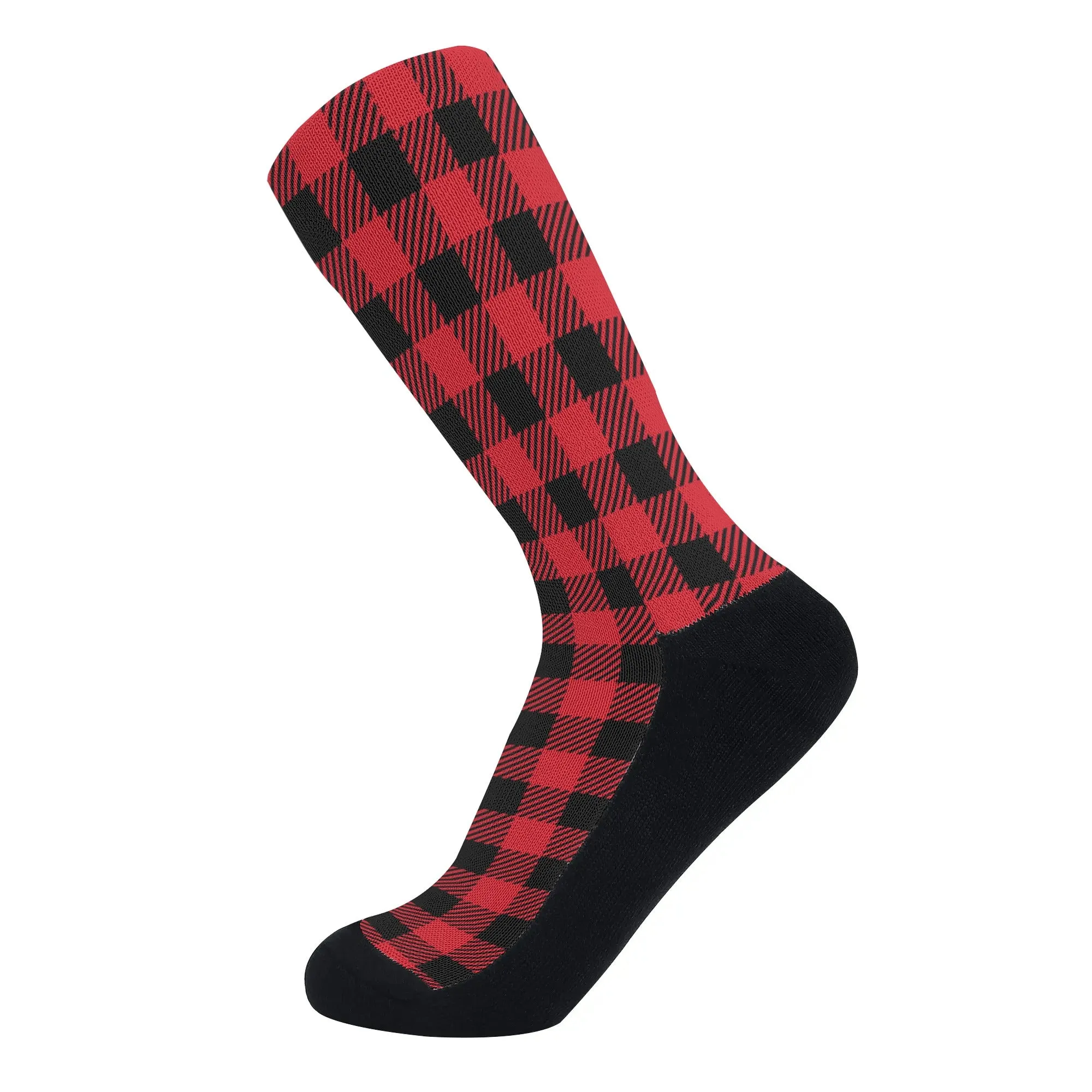 Red Buffalo Plaid Crew Socks
