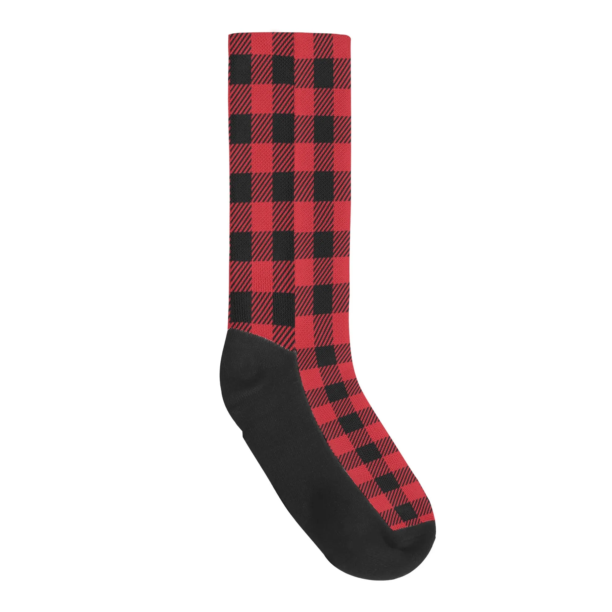 Red Buffalo Plaid Crew Socks