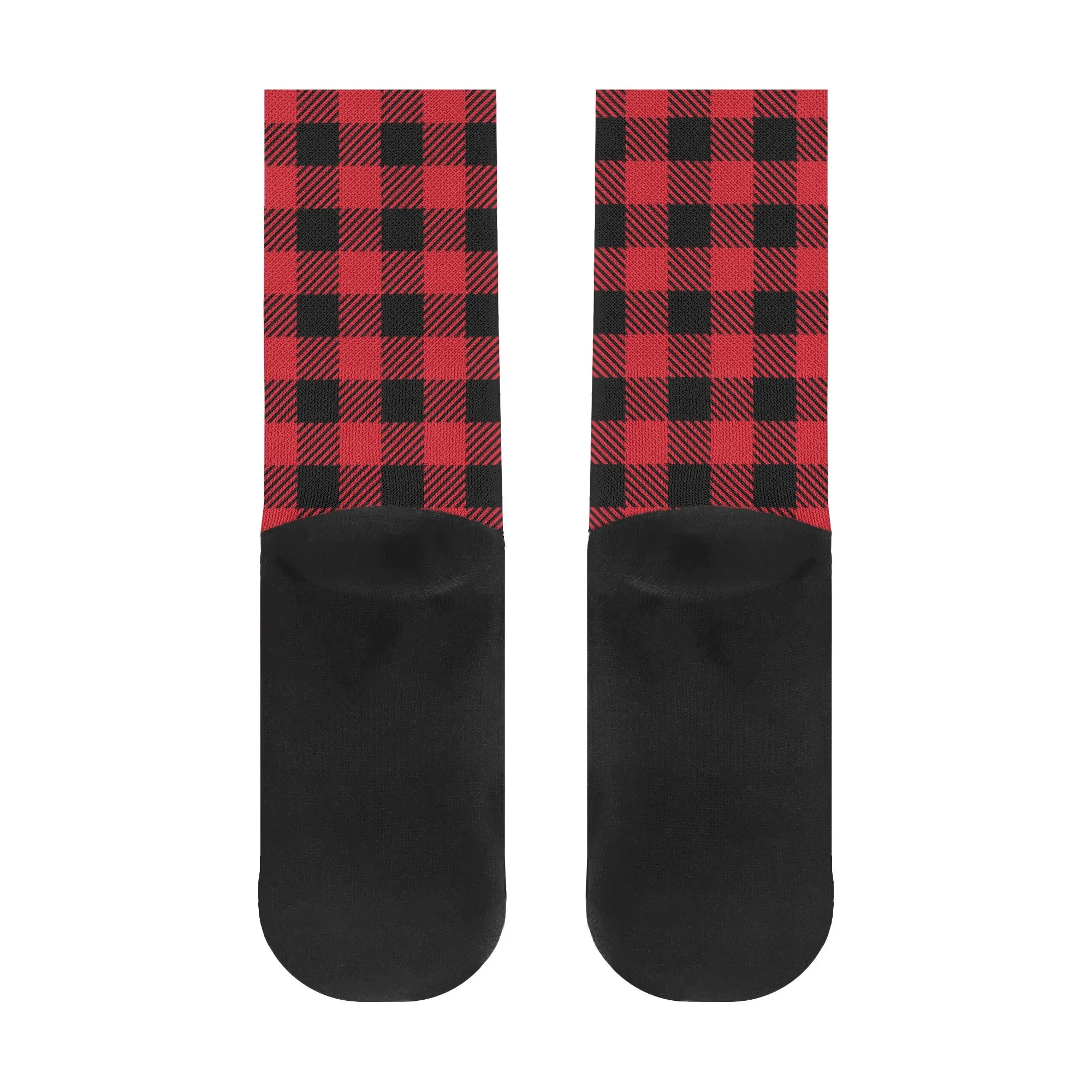 Red Buffalo Plaid Crew Socks