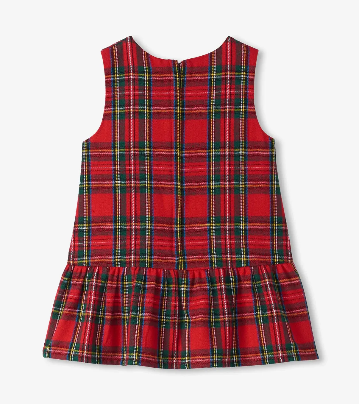 Red Plaid Pinafore Dress