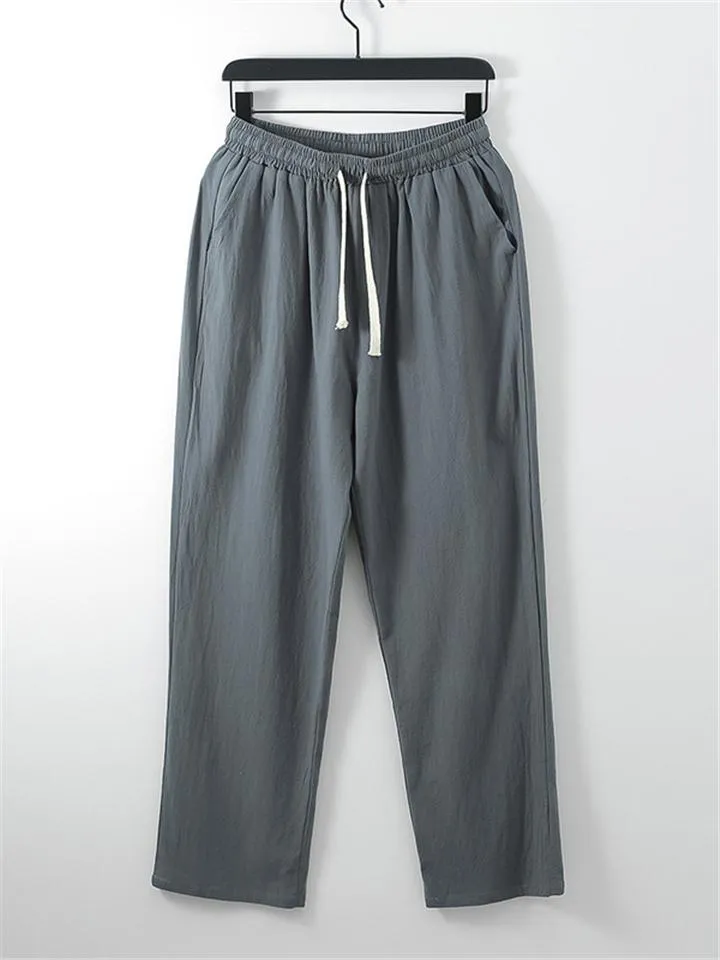 Relaxed Fit 2-Piece Outfit Notched Neck Slit Hem Shirt   Elastic Waistband Full-Length Pants