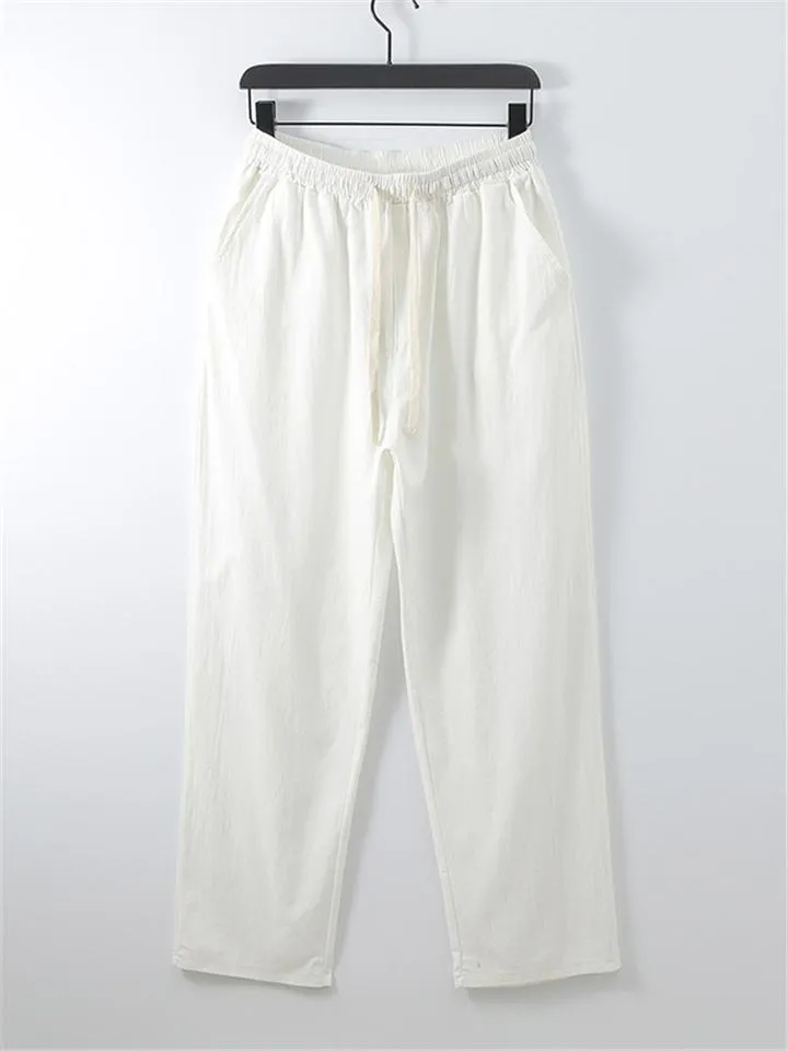 Relaxed Fit 2-Piece Outfit Notched Neck Slit Hem Shirt   Elastic Waistband Full-Length Pants