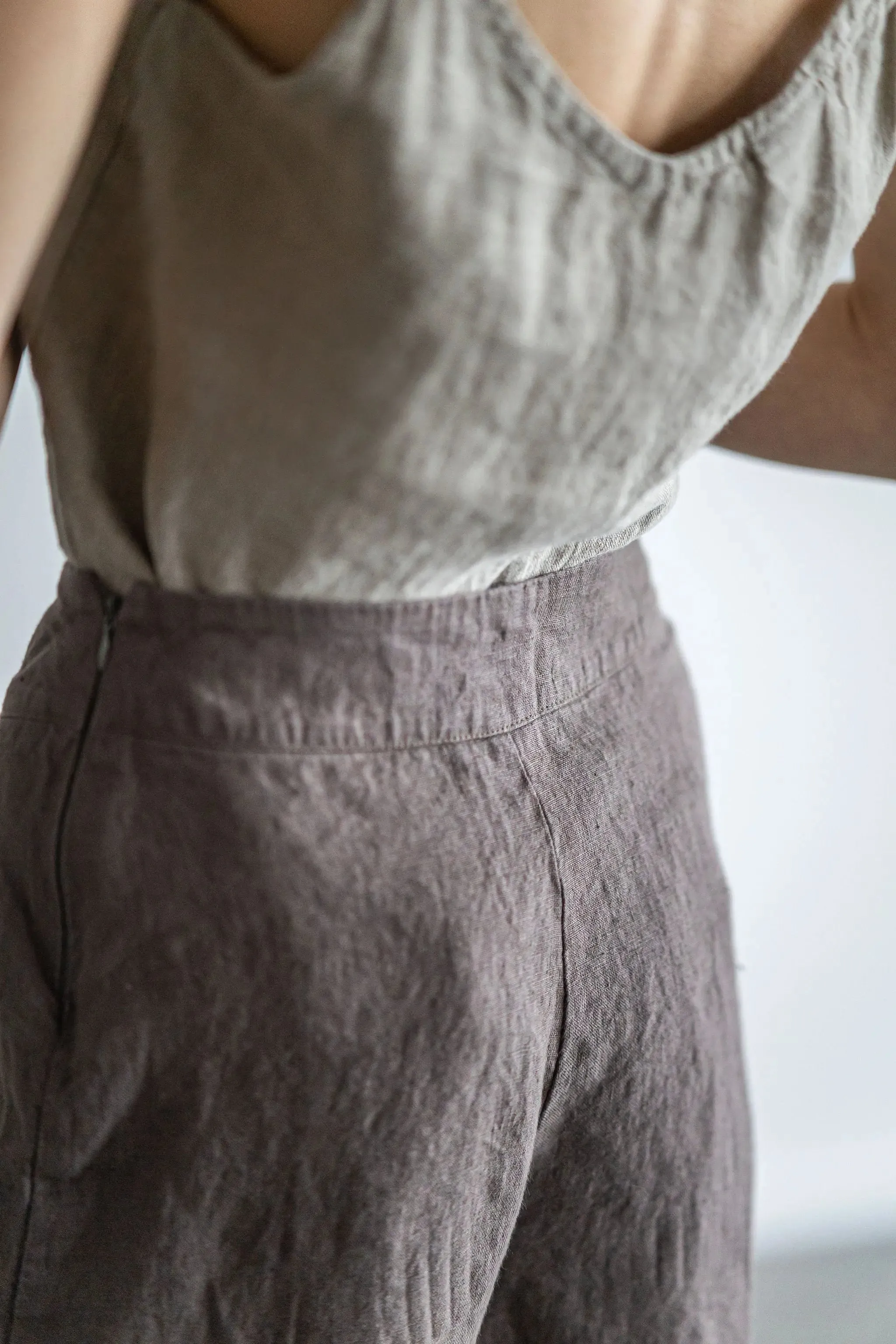 Relaxed Fit Flax Linen Pants