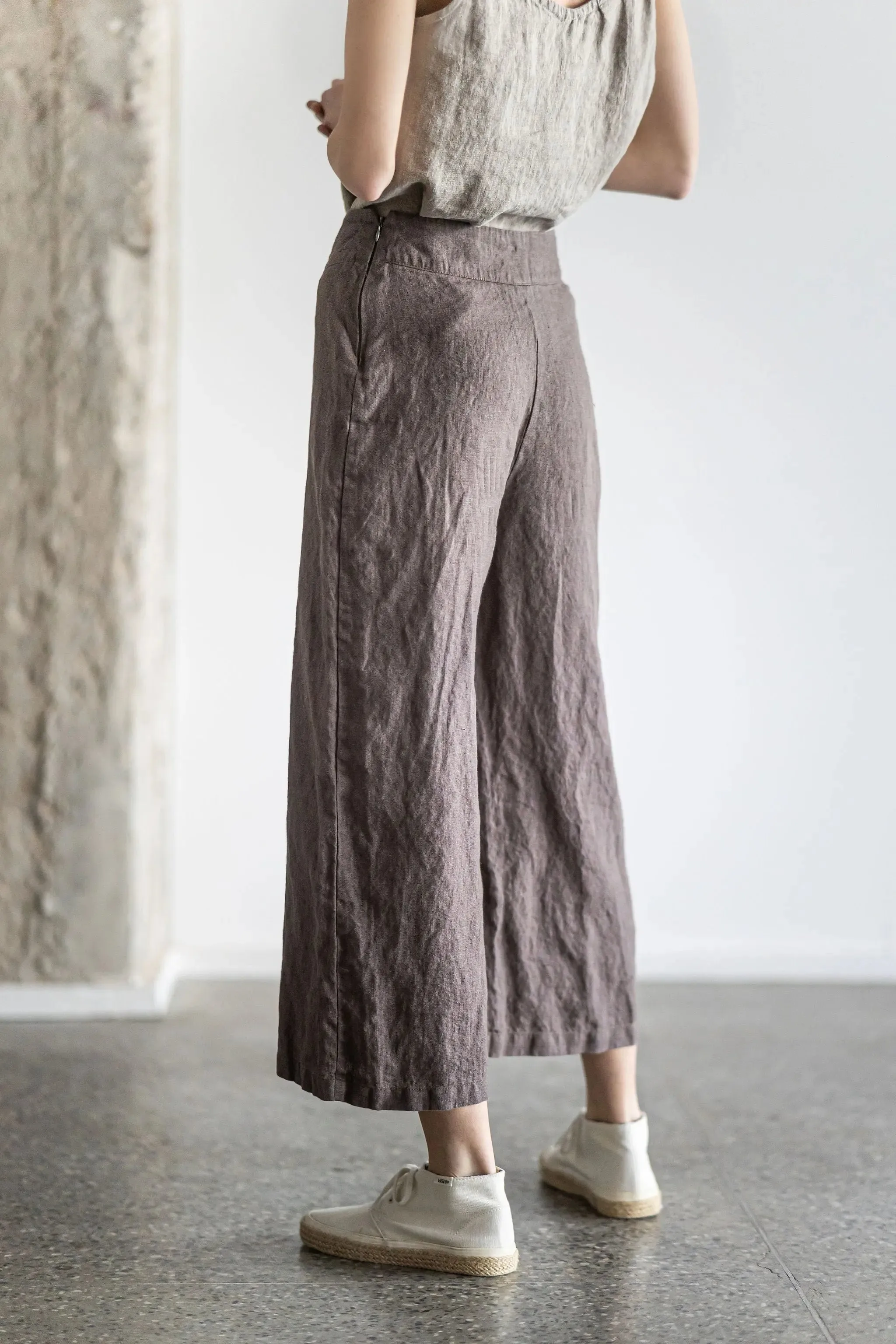 Relaxed Fit Flax Linen Pants