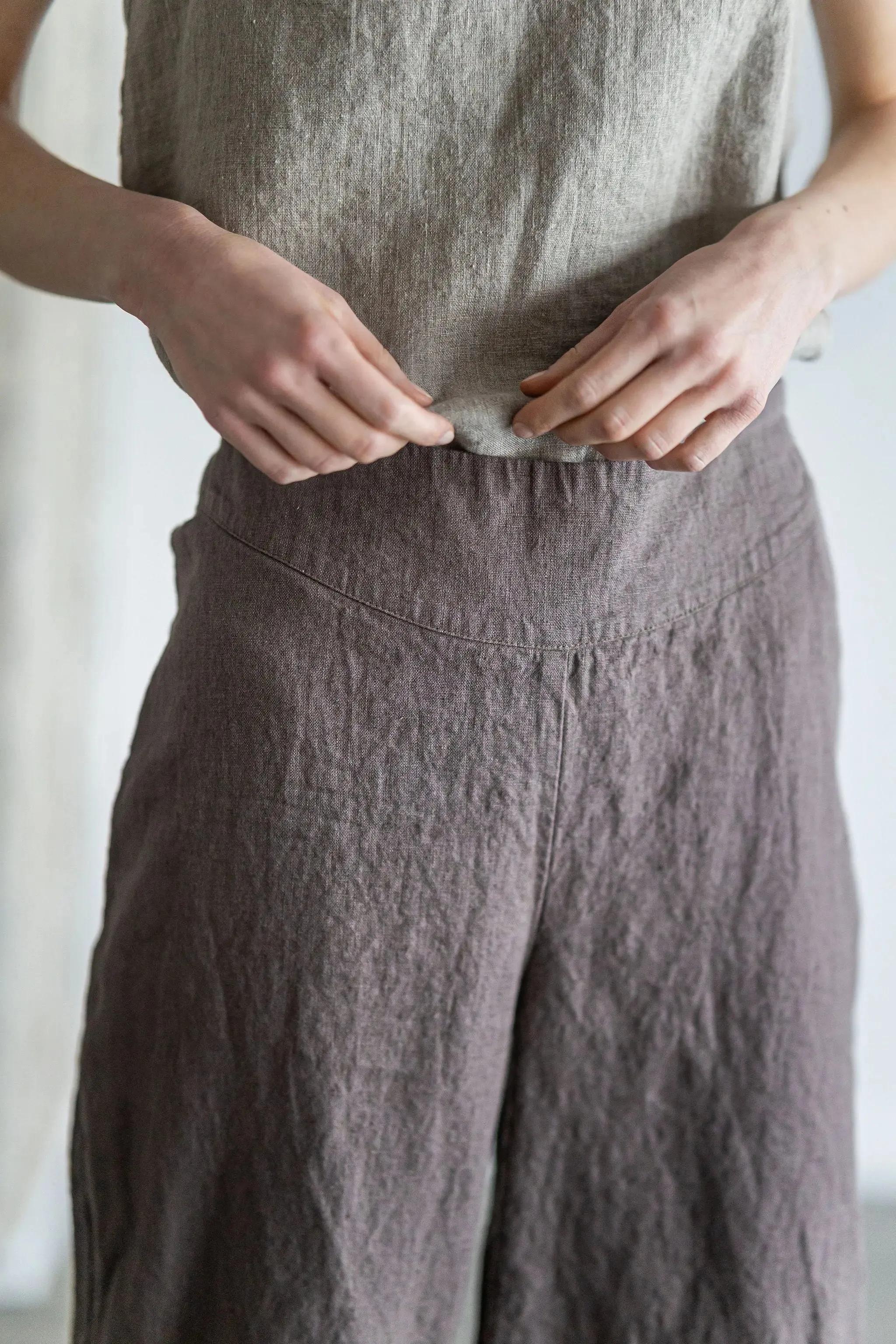 Relaxed Fit Flax Linen Pants