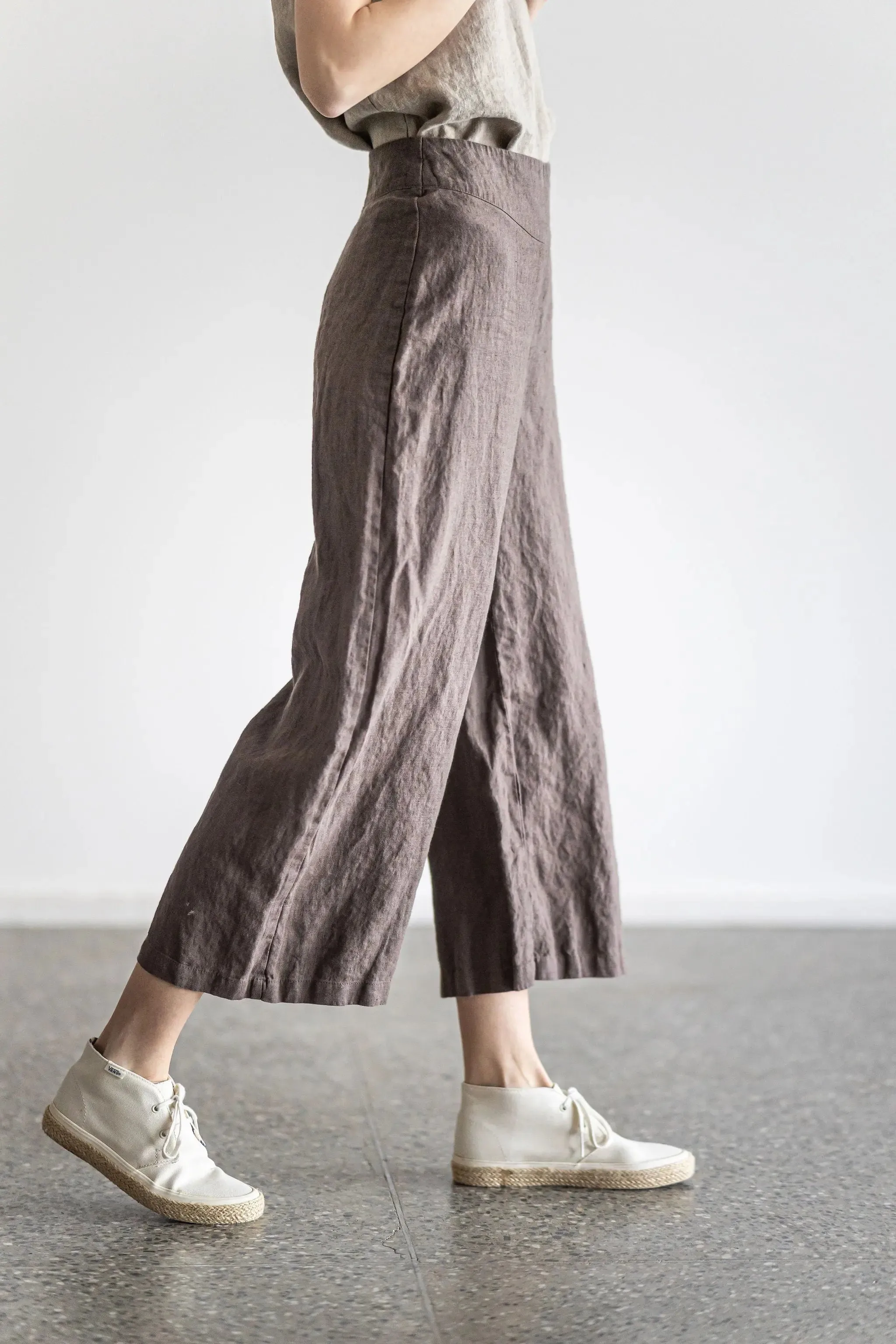 Relaxed Fit Flax Linen Pants