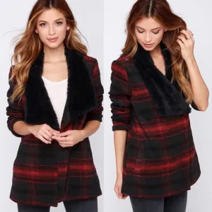 Revolve | Jack By BB Dakota Rydell Red Plaid Coat