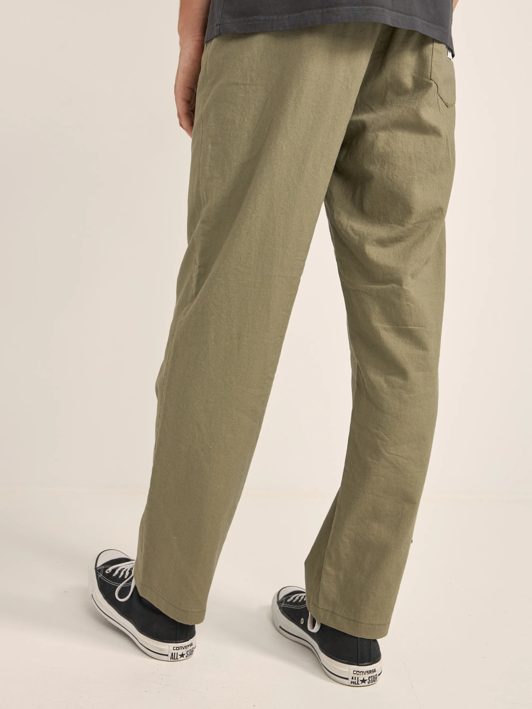 Rhythm Linen Jam Pant - Olive