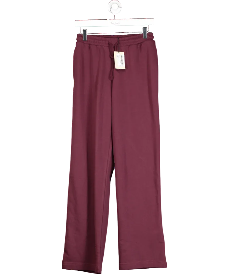 River Island Red Wide Leg Joggers UK XS