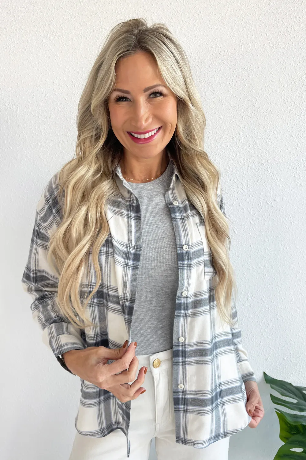 River Plaid Button Up