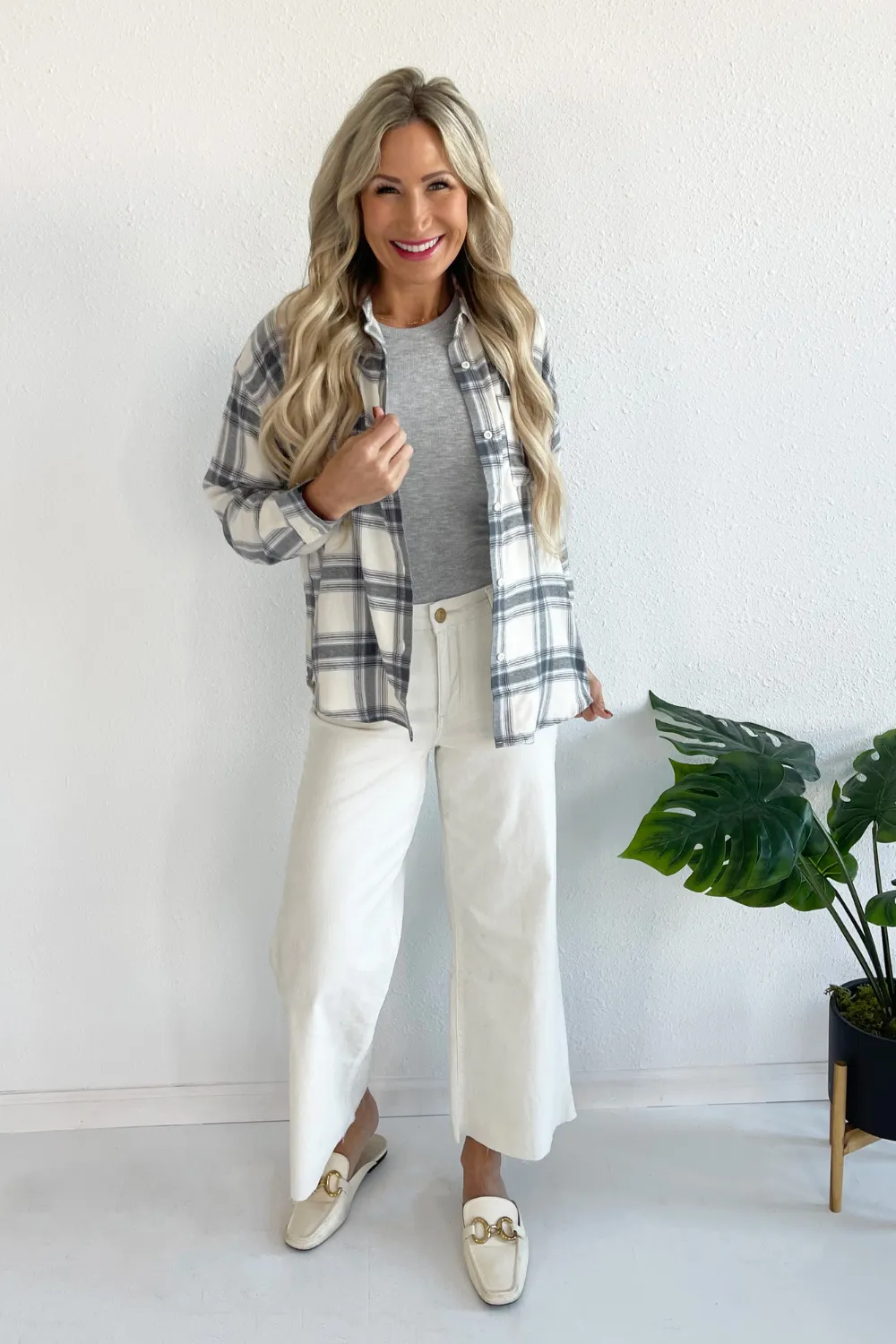 River Plaid Button Up