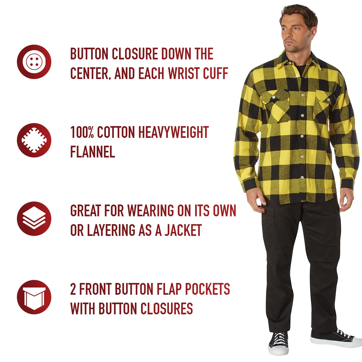 Rothco Extra Heavyweight Buffalo Plaid Flannel Shirt