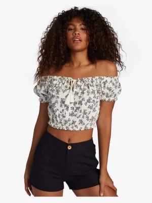 Roxy Womens With The Sun Off-The-Shoulder Top