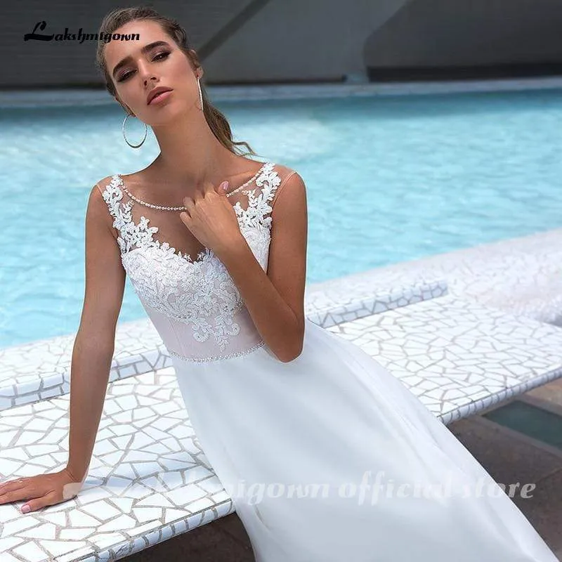 Roycebridal Lace Wedding Dresses Applique Beading Long Sleeve