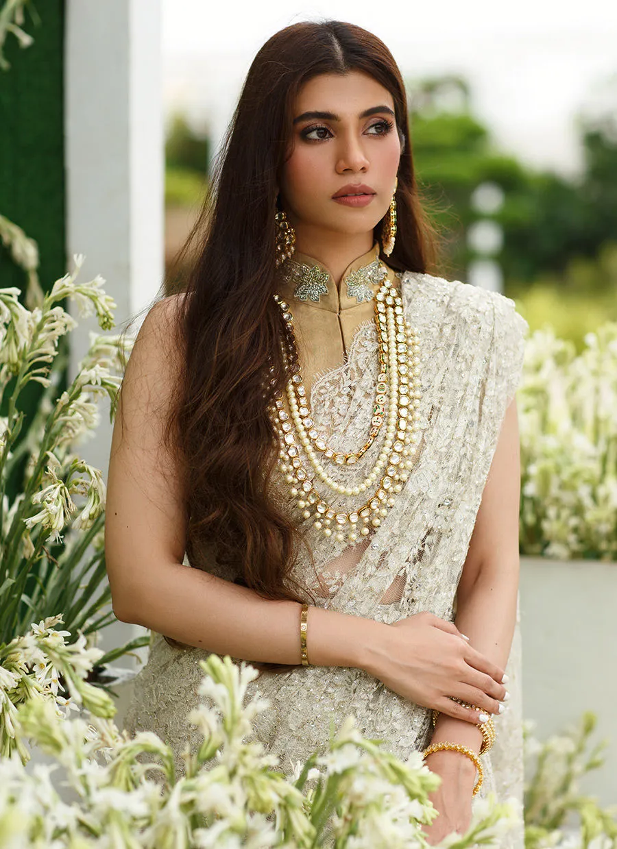 RUBINA SILVER SAREE