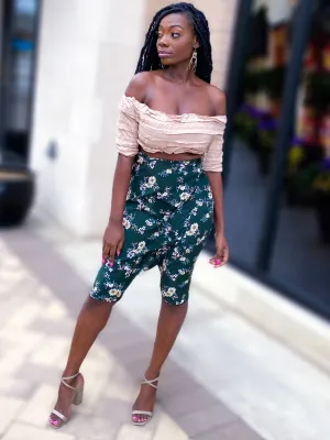 Ruffle Off Shoulder Crop Top