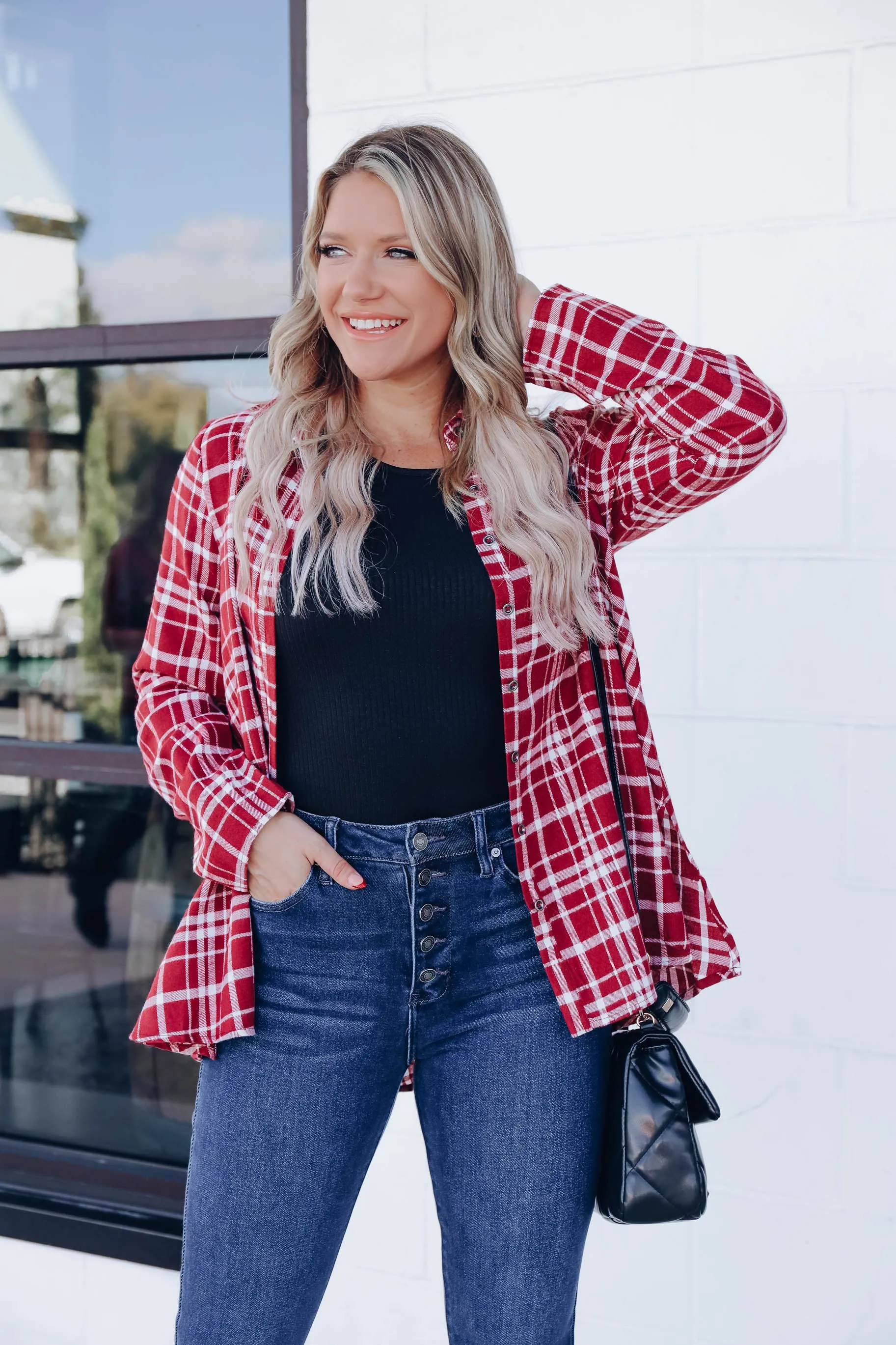 Rural Relaxation Plaid Flannel - Burgundy