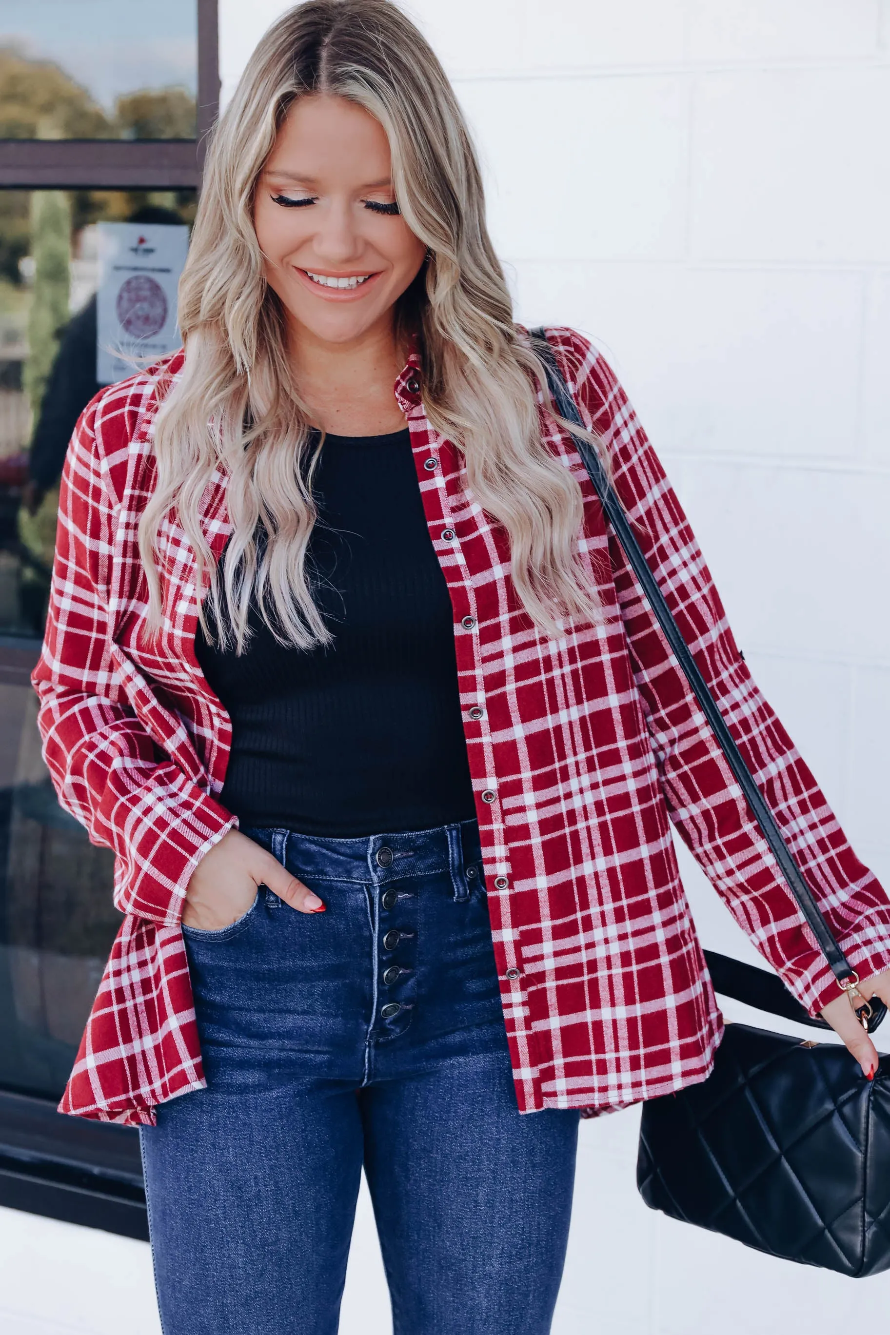 Rural Relaxation Plaid Flannel - Burgundy
