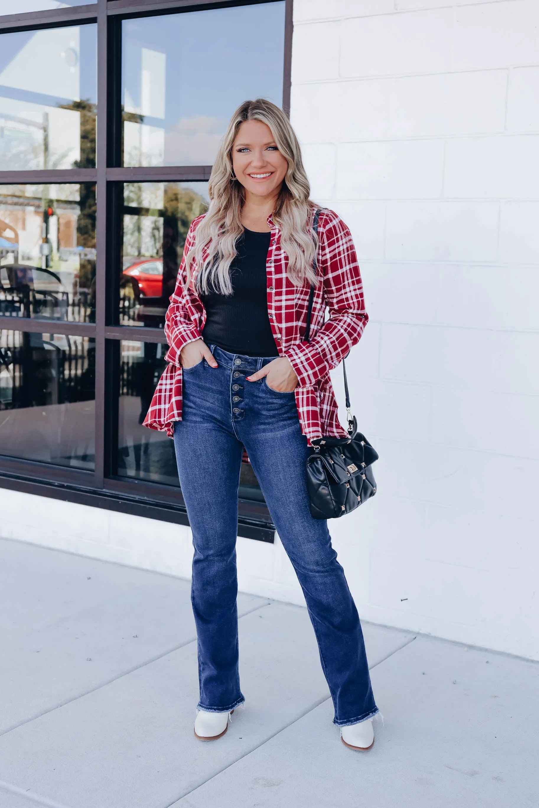 Rural Relaxation Plaid Flannel - Burgundy