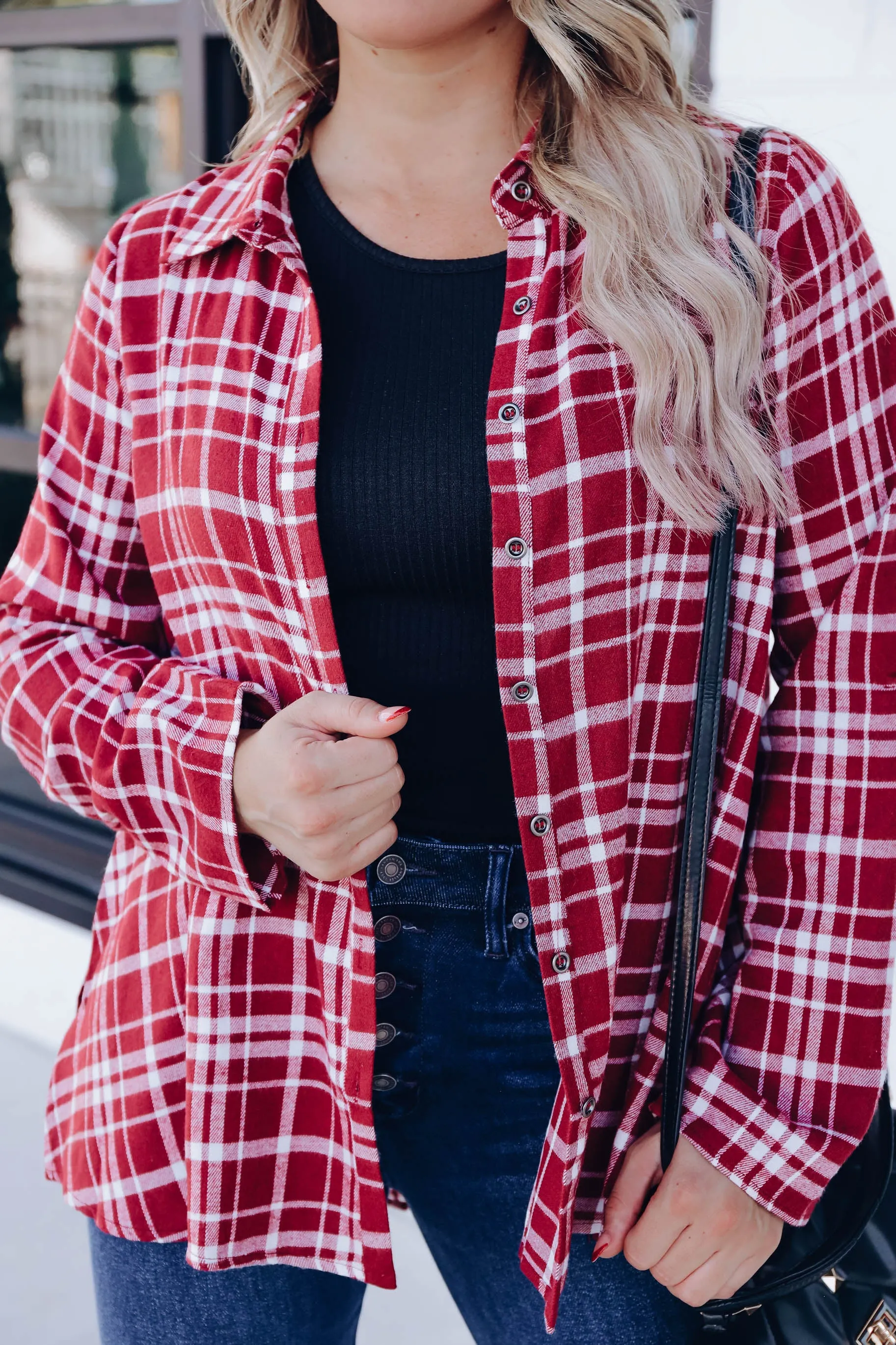 Rural Relaxation Plaid Flannel - Burgundy