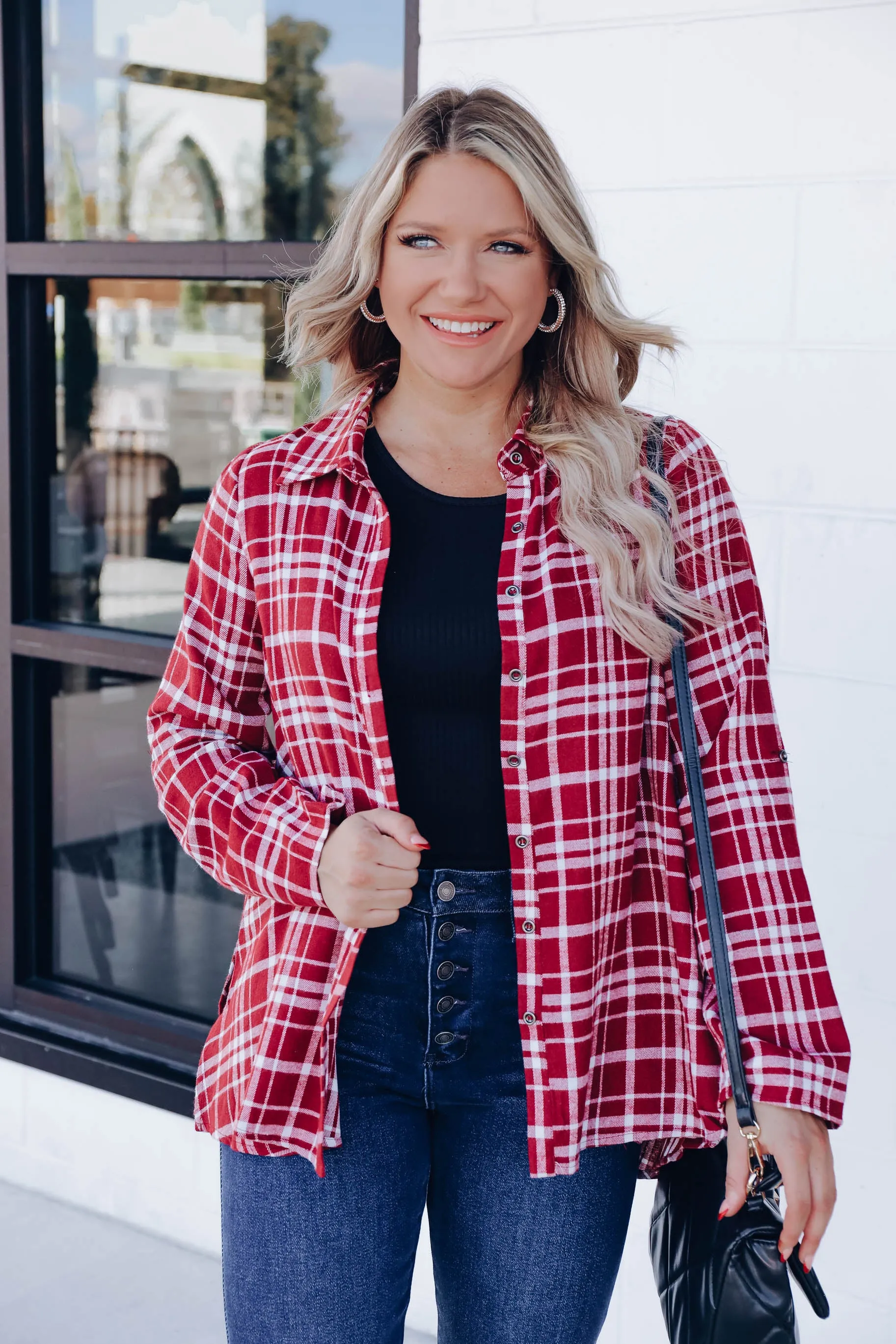 Rural Relaxation Plaid Flannel - Burgundy