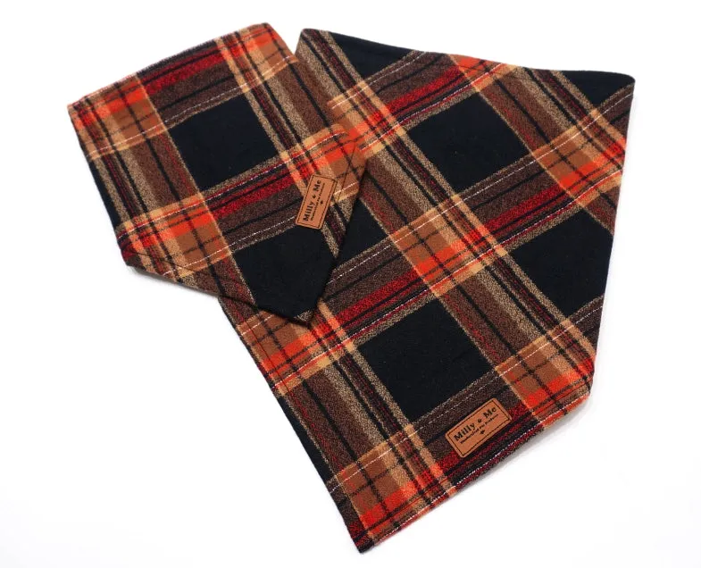 Russet Flannel Plaid - Pet Bandana