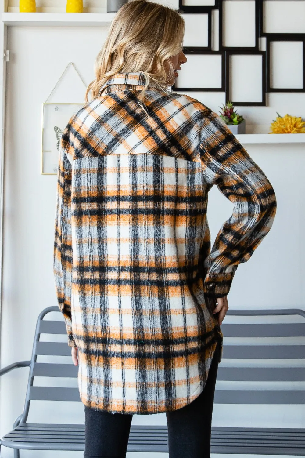 Rust Plaid flannel jacket * on sale *