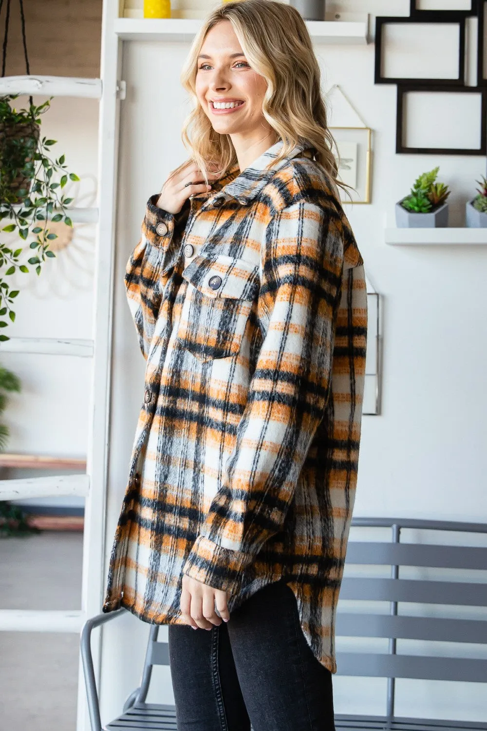 Rust Plaid flannel jacket * on sale *