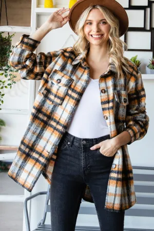Rust Plaid flannel jacket * on sale *