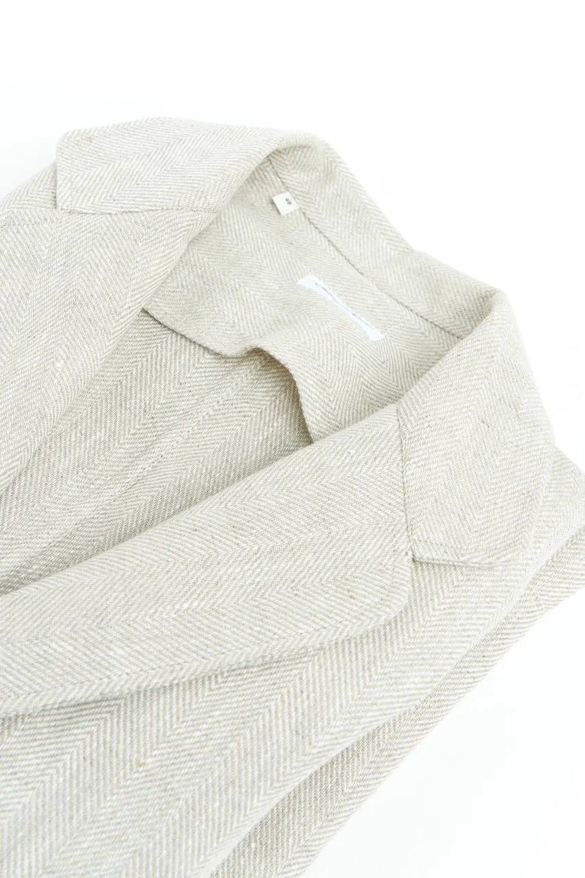 Salvatore Piccolo Jacket Chiaia KS96 Herringbone Linen